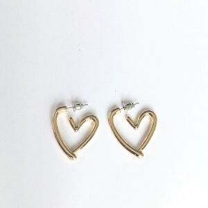 Gold Heart-Shaped Earrings